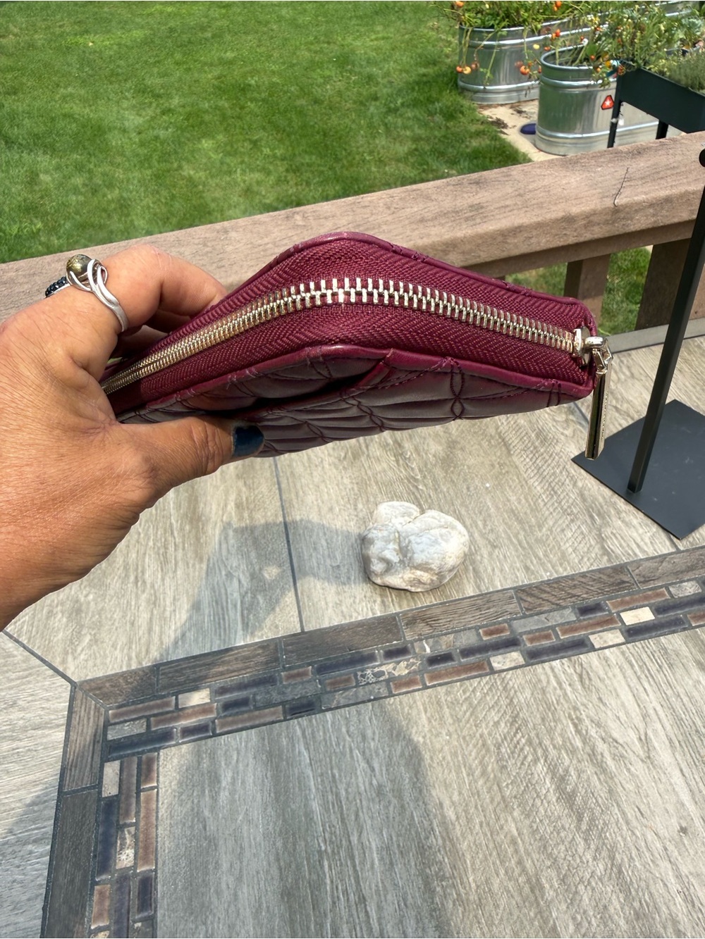 EUC Kate Spade Natalia Large Continental Quilted Leather Plum Large Wallet - Picture 5 of 15